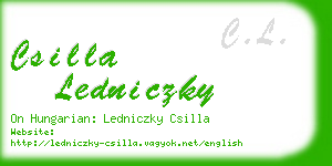 csilla ledniczky business card